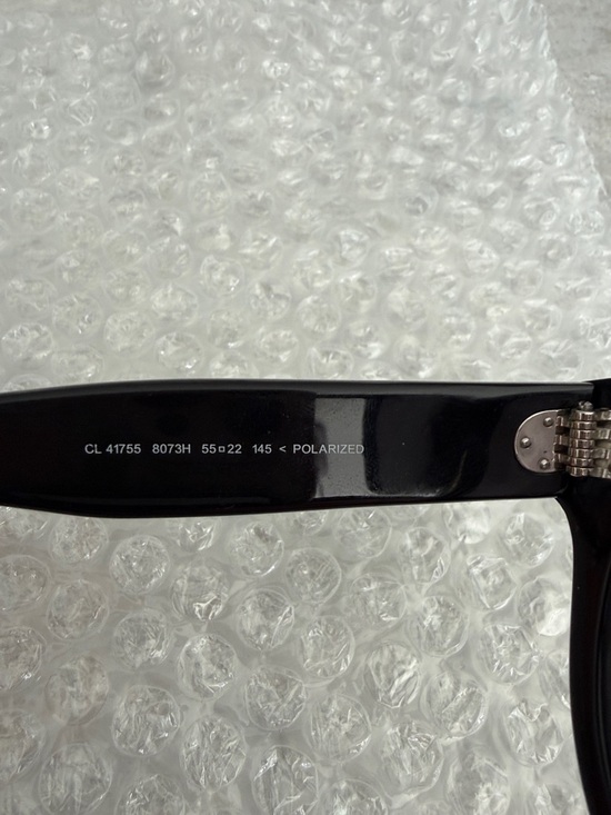 Celine Oversized Black 3 Dot Sunglasses Fair Condition - Picture 5 of 13